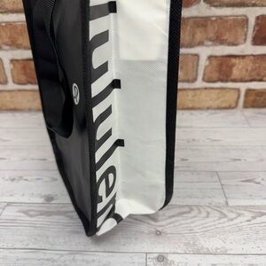 Lululemon Reusable Shopping Gift Bag Small Tote Black With Logo Recycled lunch